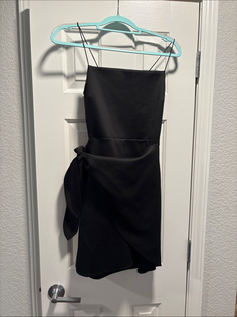ASOS Black Mini Dress with Side Tie